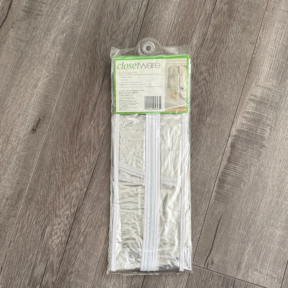 Clear Vinyl Suit Storage Bag - Full zipper suit storage bag